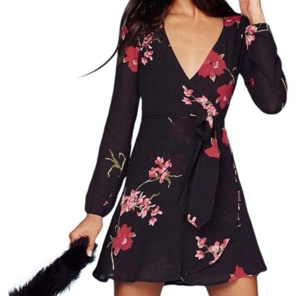 Reformation Daylon Dress short long sleeve size 4 small